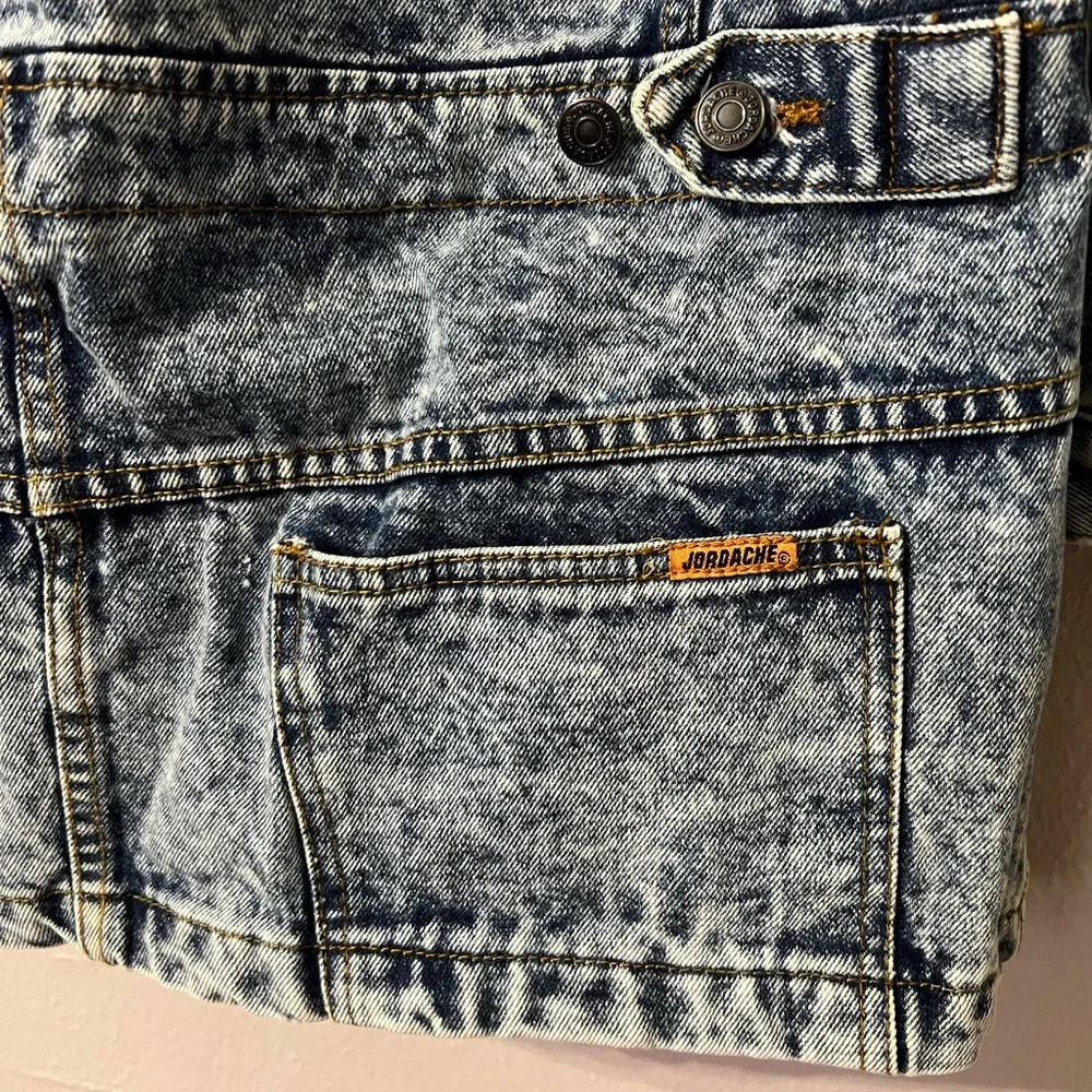 ❌SOLD❌ JORDACHE No Exit Men’s Acid Wash Denim Jacket - Large - Picture 3 of 7
